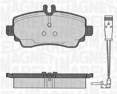 MAGNETI MARELLI 363916060517 -  Комплект тормозных колодок, дисковый тормоз